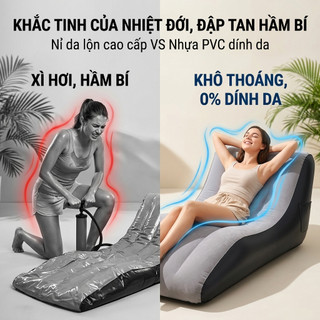 Ghế sofa giường,Ghế sofa lười -tự động bơm hơi,ghế công thái học tựa lưng gọn nhẹ dễ mang theo