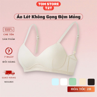 T2T Áo Lót Không Gọng Đệm Mỏng 0,3cm Basic Mặc Hàng Ngày Êm Ái