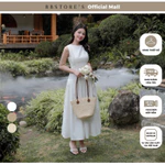 BBSTORE'S Đầm Dạo Phố Linen Dài Cổ Thuyền Thân Đầm Đường Rã Tùng Cong Vòm - DAD47B — ảnh 1