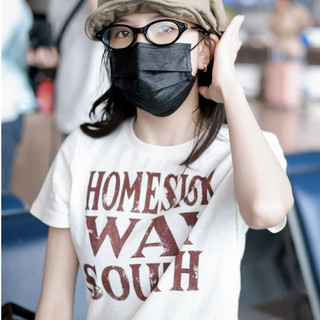 Open YY Vintage Letter in vòng cổ ngắn tay áo T-Shirt nữ mỏng phù hợp với phong cách giản dị