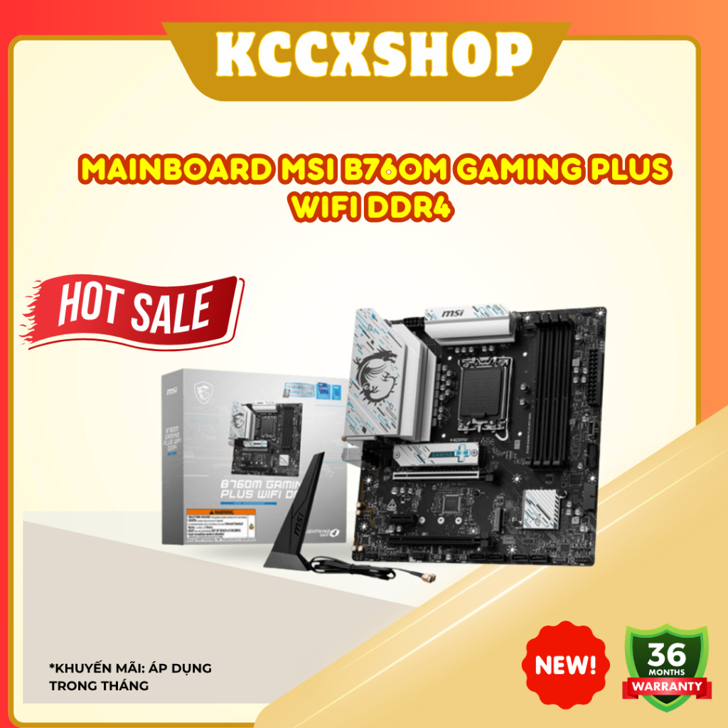 🧩 Mainboard MSI B760M GAMING PLUS WIFI DDR4 – Mạnh, đủ đồ, build gaming cực ngon | BigBuy360 - bigbuy360.vn