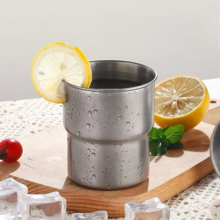 Ly có nhấn inox 304 Cốc uống bia 1 lớp Chubby Chef kiểu dáng đơn giản sang trọng an toàn cho sức khỏe 300ml