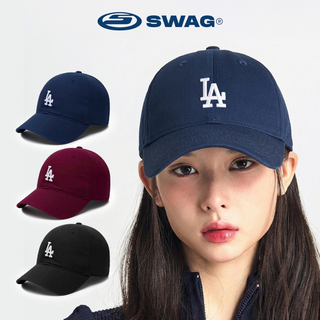 Mũ lưỡi trai MLB nón kết LA màu xanh navi cho nam nữ logo nhỏ trắng chất cotton hàng xuất dư cao cấp đủ tag mác - GULcap