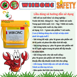 virkon dạng bột diệt khuẩn ngừa nấm cho tôm cá ếch lươn ốc, an toàn chống sốc, không sụp tảo ao nuôi