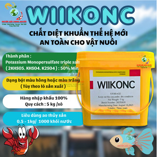 virkon dạng bột diệt khuẩn ngừa nấm cho tôm cá ếch lươn ốc, an toàn chống sốc, không sụp tảo ao nuôi