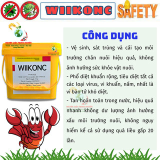 virkon dạng bột diệt khuẩn ngừa nấm cho tôm cá ếch lươn ốc, an toàn chống sốc, không sụp tảo ao nuôi