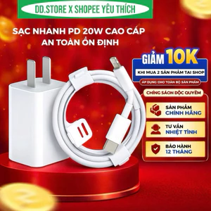 Bộ Củ Cáp Sạc nhanh 20W Cao Cấp dành cho điện thoại từ 6- 14 và 15- 17, Bảo hành 1 năm