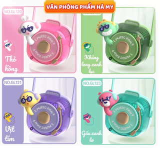 Quạt Mini Đeo Cổ Hình DJ Hoạt Hình Không Cánh – Quạt Đeo Cổ Dễ Thương Tiện Lợi, Hot Trend