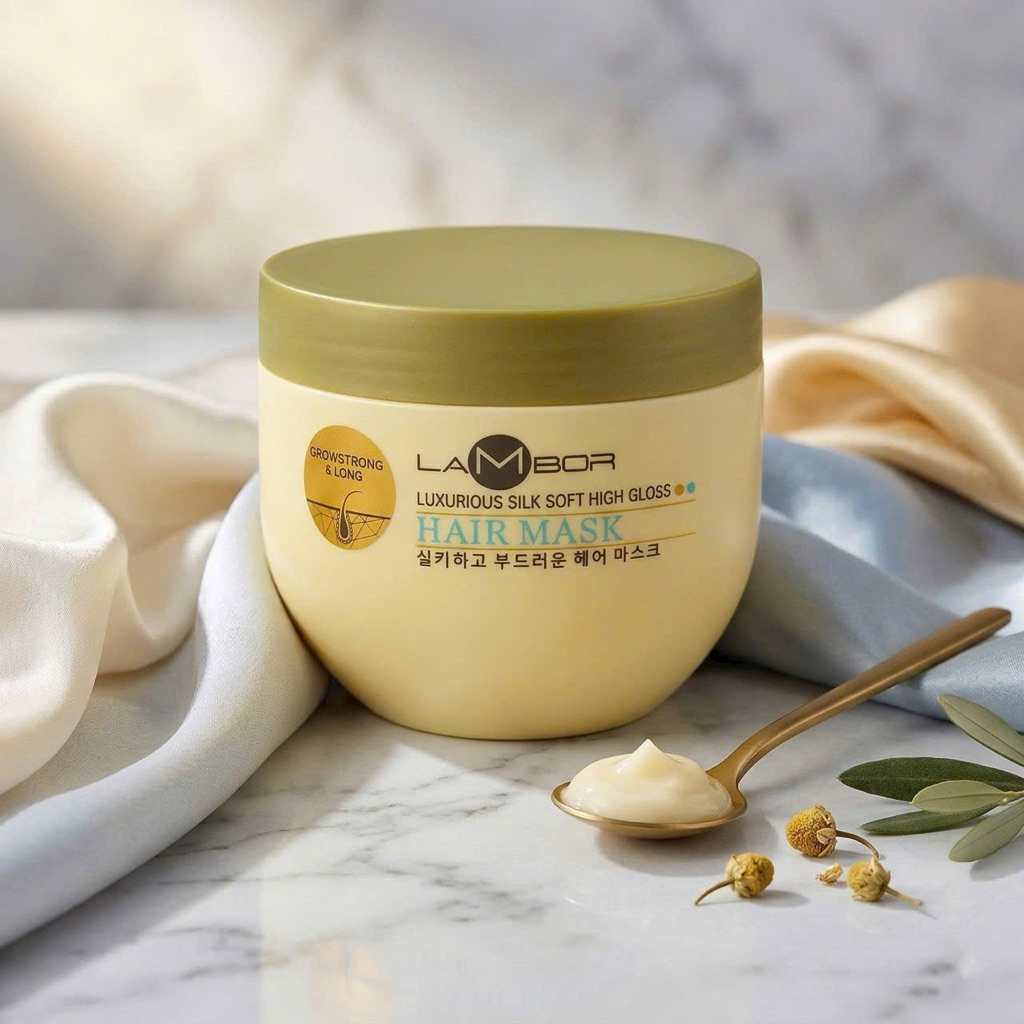 Dầu Hấp Ủ Tóc Collagen Lambor 500ml – Phục Hồi Tóc Hư Tổn, Giảm Gãy Rụng, Siêu Mềm Mượt