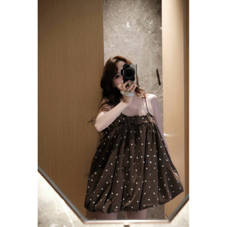 Áo Cúp Chấm Bi 2s Đai Ngực Dáng Xoè Babydoll Nhẹ Nhàng Gen