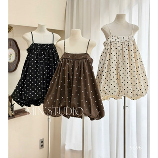 Áo Cúp Chấm Bi 2s Đai Ngực Dáng Xoè Babydoll Nhẹ Nhàng Gen