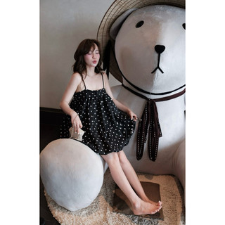 Áo Cúp Chấm Bi 2s Đai Ngực Dáng Xoè Babydoll Nhẹ Nhàng Gen