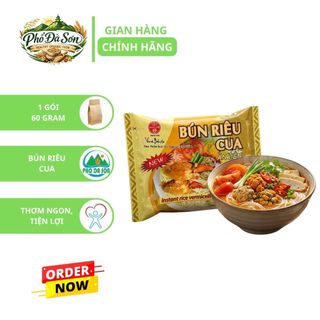 Bún Riêu Cua Bích Chi 60gr (Thùng 30 Gói) -Chuẩn vị riêu cua – Thanh ngọt tự nhiên