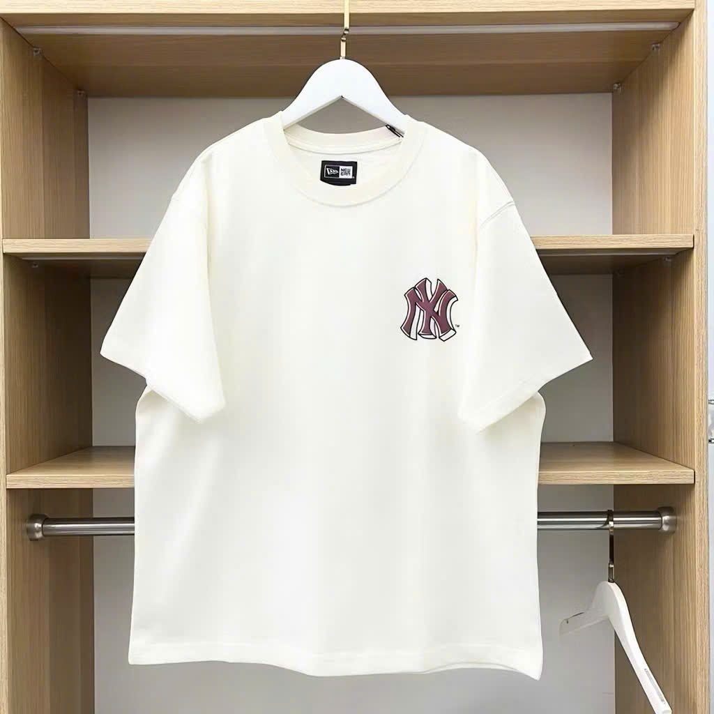 Áo THUN MLB nam nữ cao cấp, 100% cotton co giãn 2 chiều , ÁO THUN định lượng 250gms, YANKEES GẤU MINI