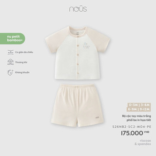 0-9m | Nous Bộ cộc cao cấp cho bé trai và bé gái mặc mùa hè chất liệu mềm mại mỏng nhẹ an toàn với da bé