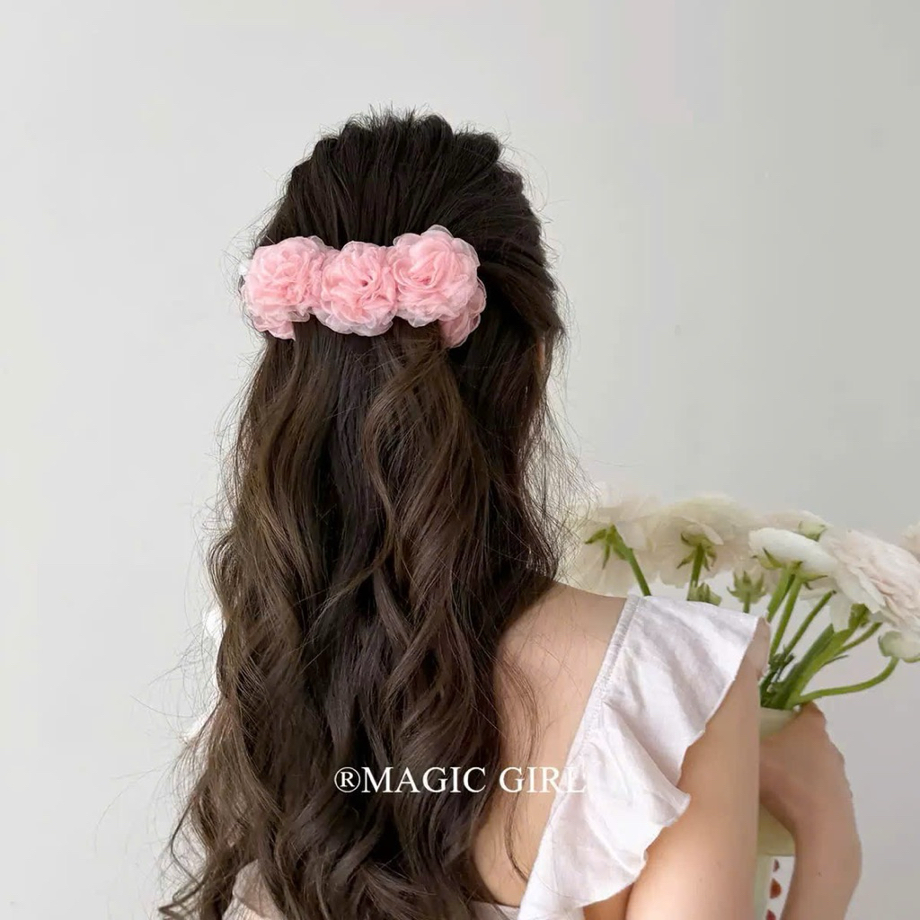 ZuchenbyKao Kẹp tóc hoa bồng bềnh new tháng 4