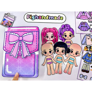 Đồ chơi bóc dán Nhà Kpop Demon - Sân khấu biểu diễn, vòng quay trang phục của Rumi, Mira, Zoey 😍 búp bê giấy