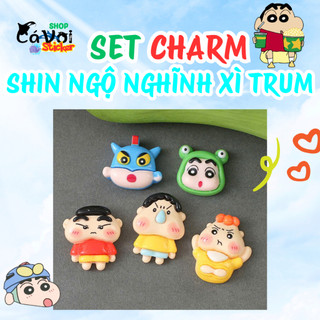 Set charm Shin ngộ nghĩnh xì trum dễ thương siêu cute- Set charm shin chan gắn dép siêu hot dễ thương 2026