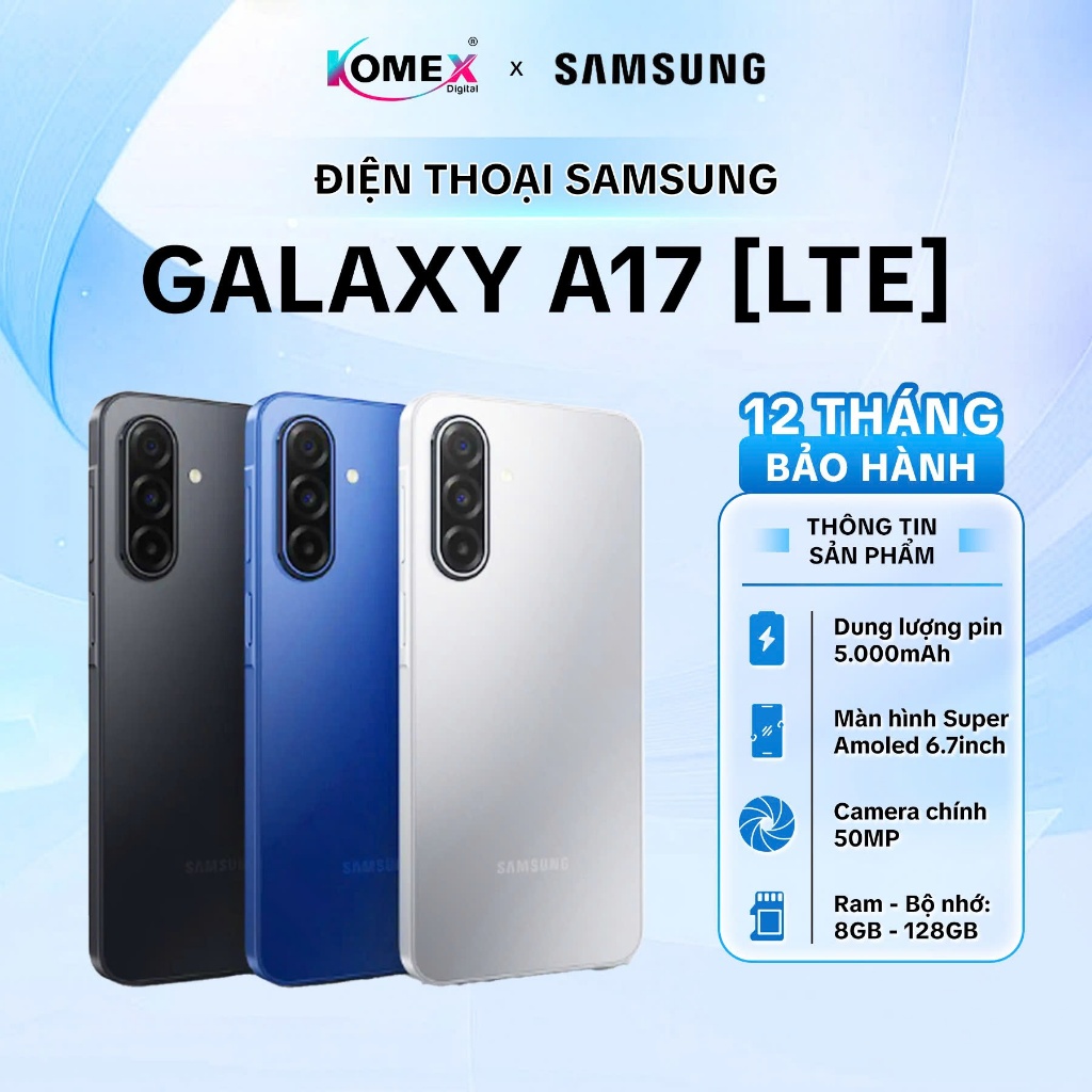 Điện thoại di động Samsung Galaxy A17 LTE 8GB/128GB Chính Hãng