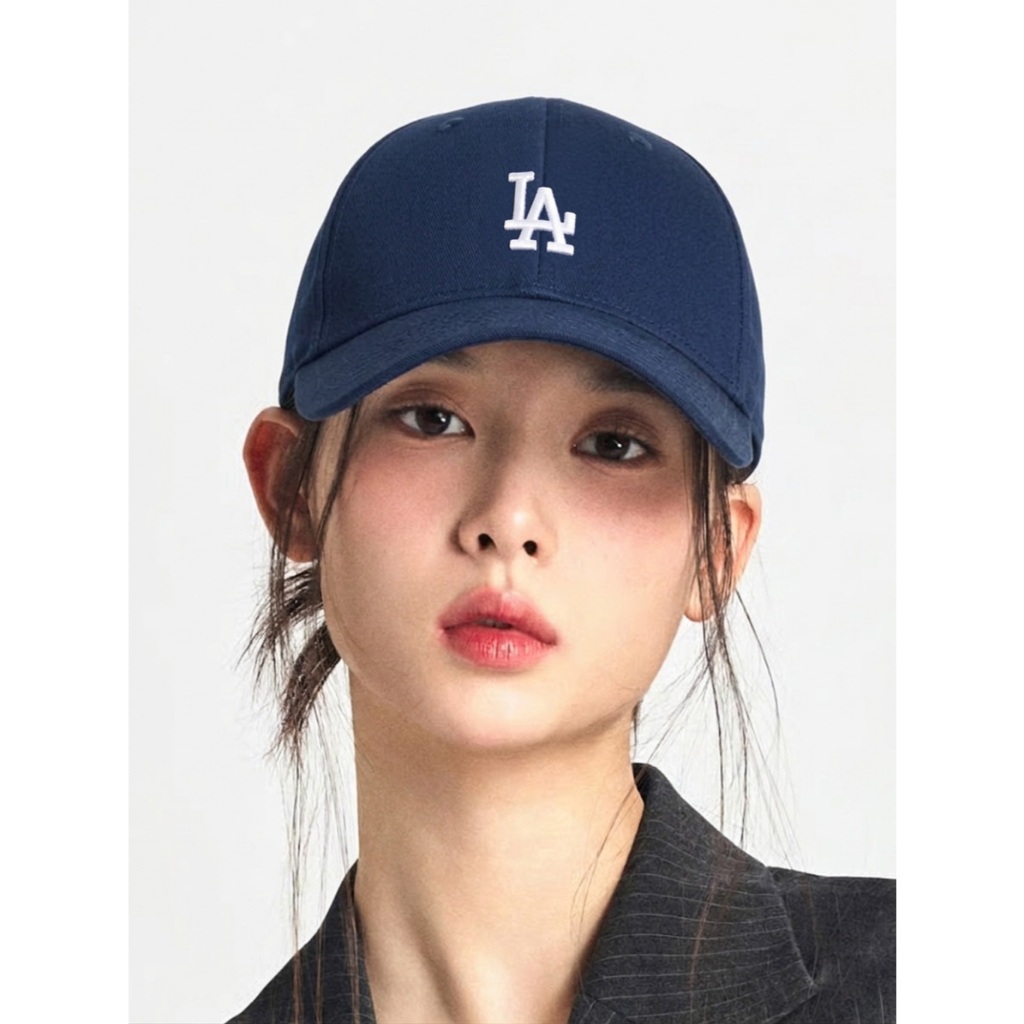 Mũ lưỡi trai MLB nón kết LA màu xanh navi cho nam nữ logo nhỏ trắng chất cotton hàng xuất dư cao cấp đủ tag mác - GULcap