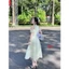 Đầm ren trắng nữ dáng xòe trễ vai thanh lịch dự tiệc cưới chụp ảnh tiểu thư sang chảnh hot trend