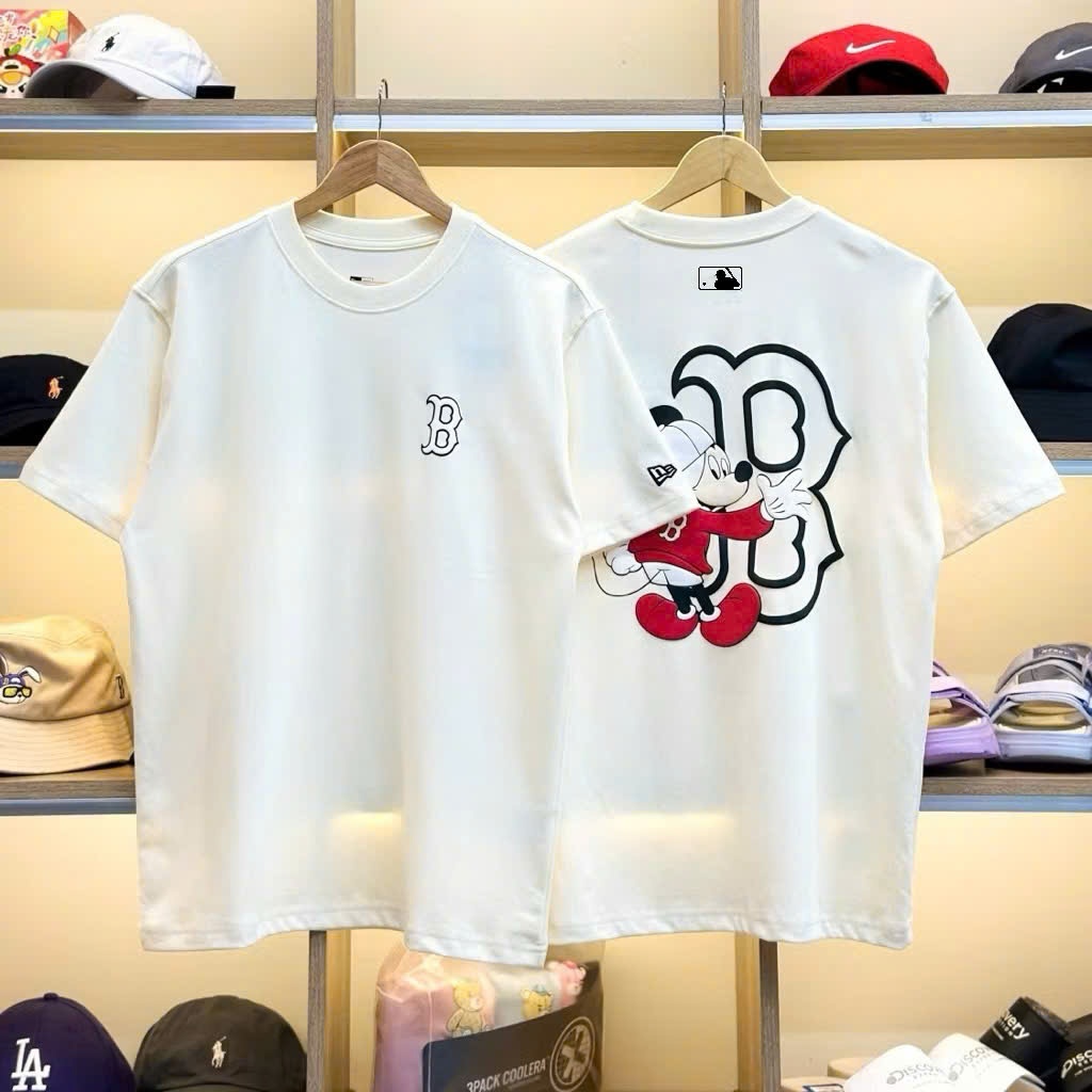 Áo phông MLB  - MLB korea nam nữ cao cấp, 100% cotton co giãn 2 chiều , định lượng 250gms,NY MICKEY - B