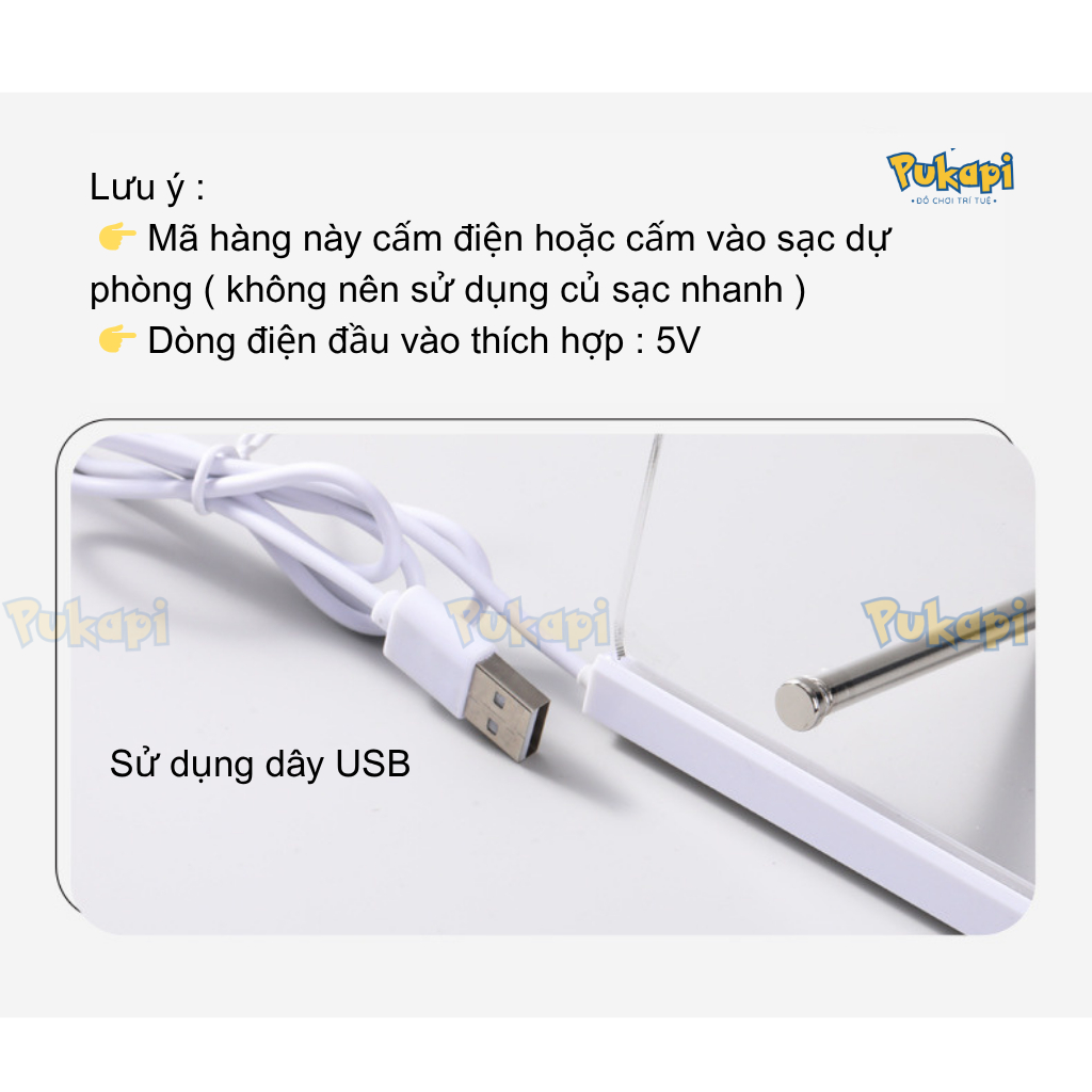 Đồ Chơi Bảng Vẽ Phát Sáng Chữ Vẽ Tranh Có Đèn Xóa Được Bảng Quảng Đèn Led Điện Tử Nghệ Thuật-Đồ Chơi Cho Bé PUKAPI