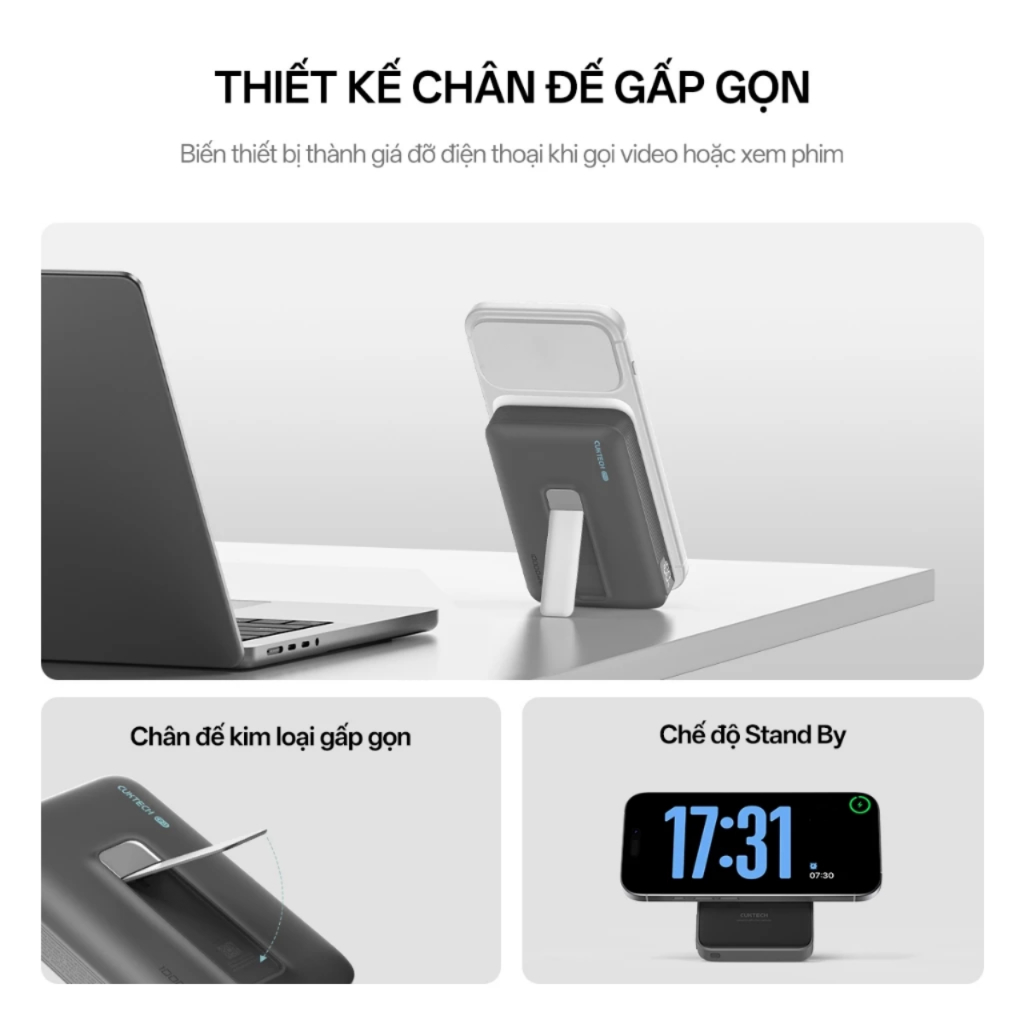 Cuktech CP13 Sạc Không Dây 10000mAh 30W QI2 WPB100 - Bảo Hành 18 Tháng | BigBuy360 - bigbuy360.vn