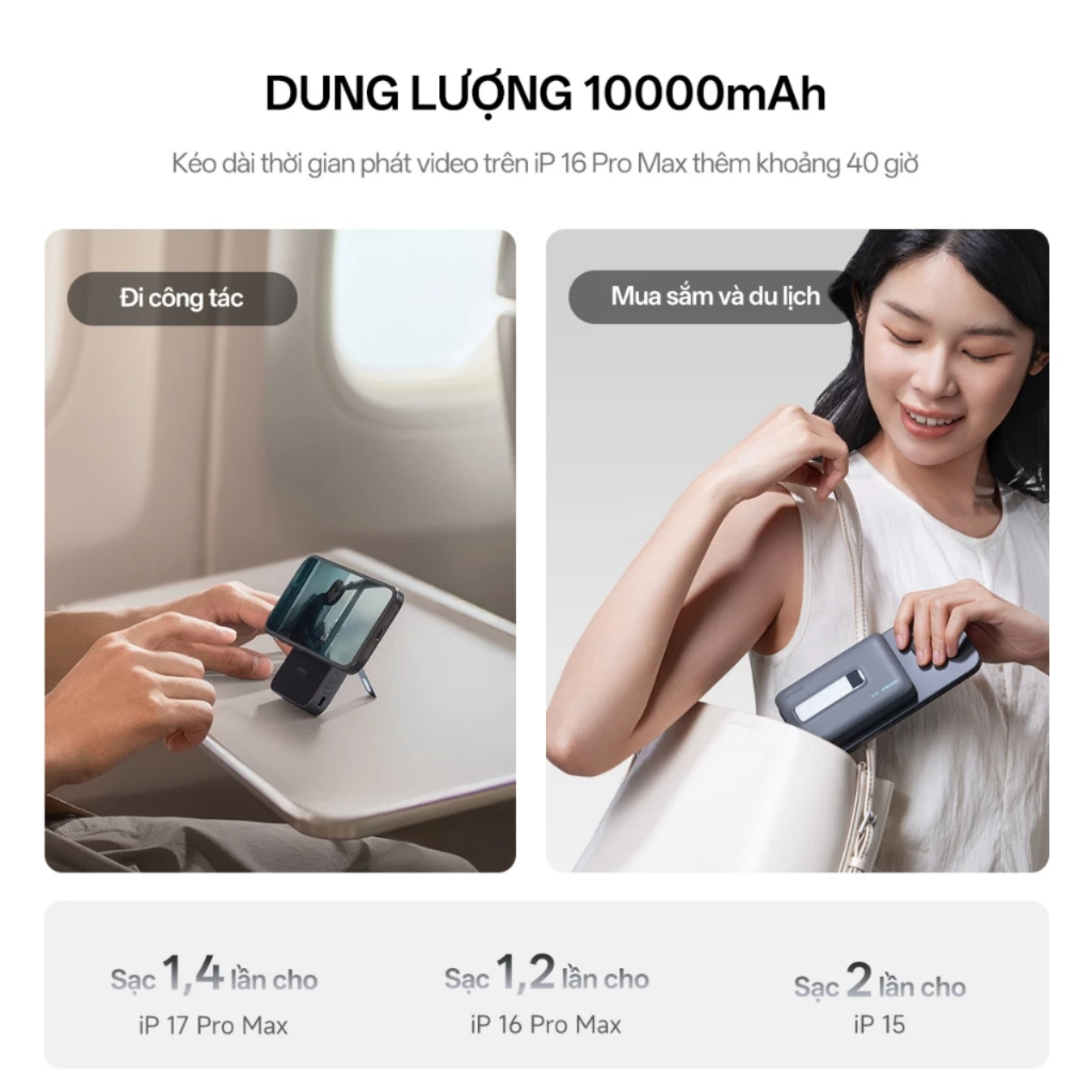 Cuktech CP13 Sạc Không Dây 10000mAh 30W QI2 WPB100 - Bảo Hành 18 Tháng | BigBuy360 - bigbuy360.vn