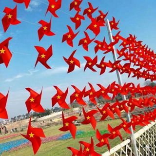 Dây chong chóng 10 mét Trang Trí 30/4, Sự Kiện, Trường Học, Cafe (Nhựa, Bền Màu)