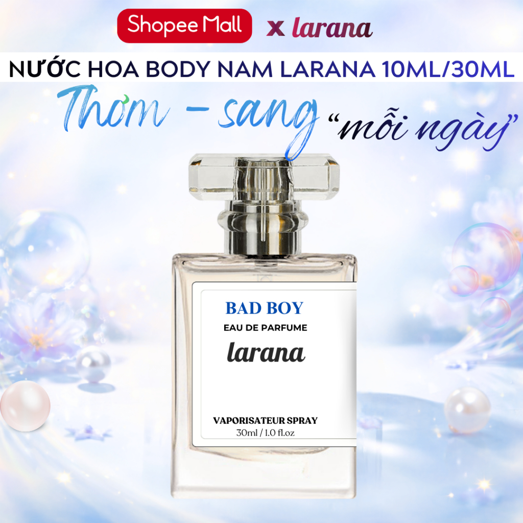 Nước hoa nam Bad Boy Larana, hương thơm tươi mát nam tính phù hợp đi hẹn hò dung tích 10ml/30ml