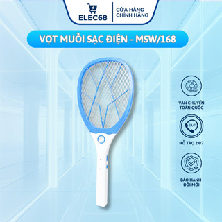 Vợt Muỗi Sạc Điện TPE MSW 168 3500V – Tích Hợp Đèn LED chiếu sáng | thietbidienelec68