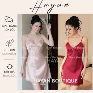 HT278 Váy ngủ 2s dáng suông đơn giản sang chảnh kèm ĐỆM LÓT lưng chun tôn dáng HT278 MÚT
