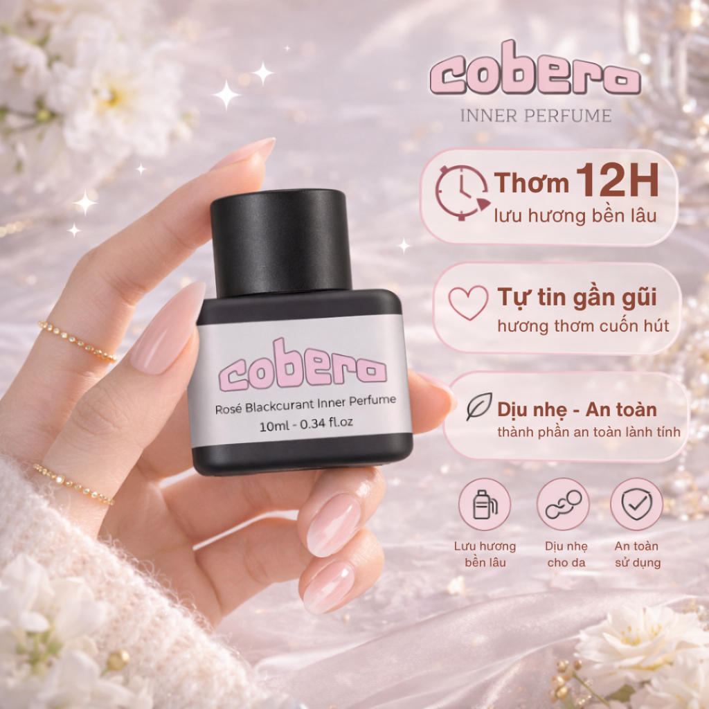 Nước hoa vùng cá nhân Cobera Rosé Blackcurrant 10ml hương hoa hồng quyến  rũ lưu hương lâu cuốn hút