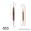 Bút Nặn Hoa Nail 2 Đầu Cán Gỗ Cao Cấp Logo Nail Brush – Cọ Tạo Hình Gel, Trộn Gel Chuyên Nghiệp Thegioinail666