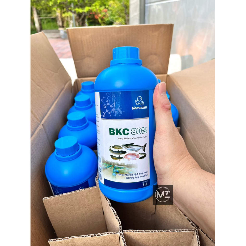 Vemedim BKC 80% (cá) Xử Lý Nước, Diệt Khuẩn, Nấm Ao Nuôi Thuỷ Sản (Chai 1lít)