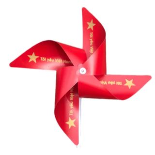 Chong chóng que cờ đỏ sao vàng -  Chong chóng Đỏ Tôi Yêu Việt Nam treo trường học,công viên,siêu thị,kỷ yếu