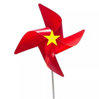 Chong chóng que cờ đỏ sao vàng -  Chong chóng Đỏ Tôi Yêu Việt Nam treo trường học,công viên,siêu thị,kỷ yếu