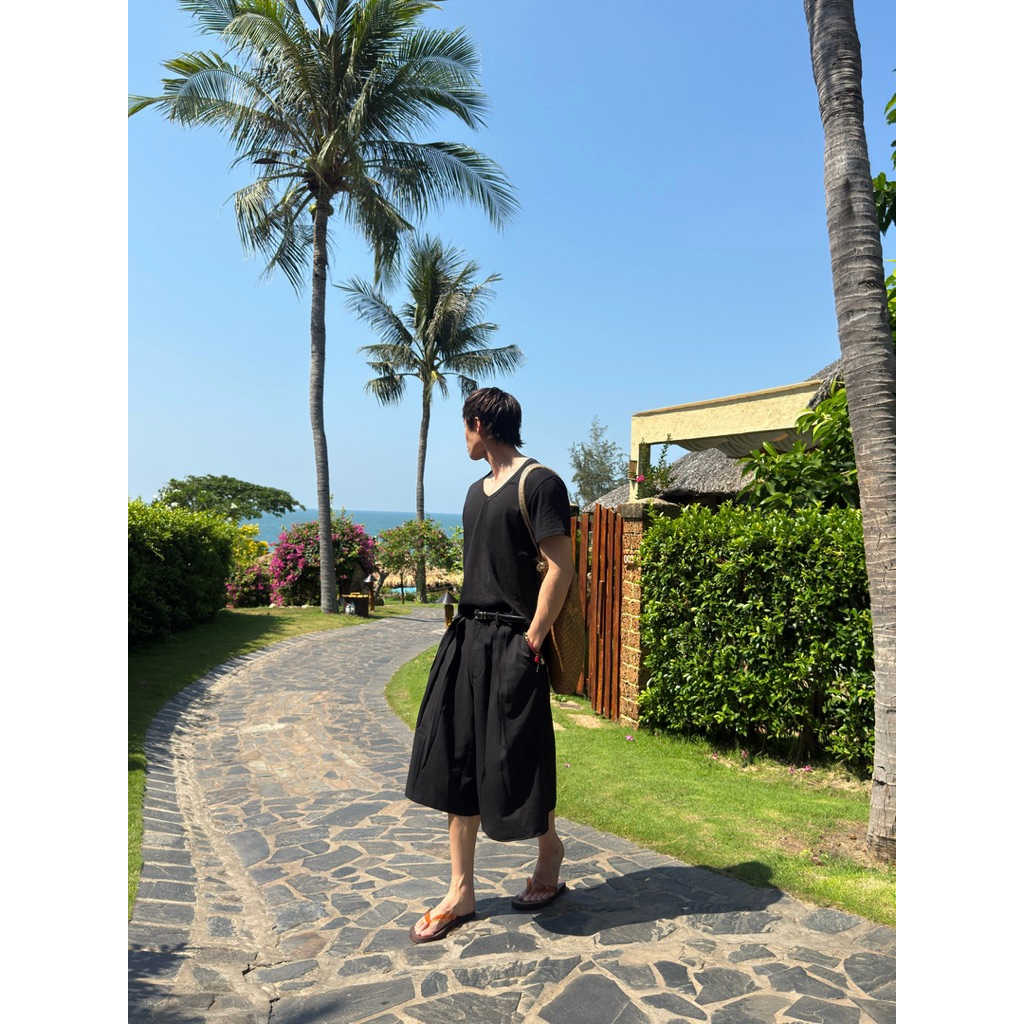SIAM - QUẦN SHORTS ÂU LỬNG XẾP LY TO ỐNG RỘNG - SM0018 | BigBuy360 - bigbuy360.vn