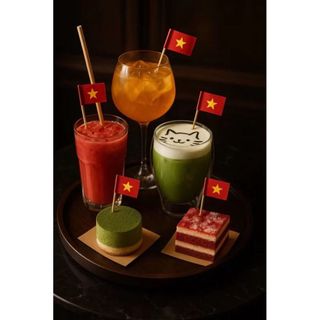 SET 100c Tăm Cờ Đỏ Sao Vàng Việt Nam Mini Cắm Trang Trí Decor Bánh Kem, Đồ Uống, Cafe Ngày 2/9. Phụ Kiện Cờ Tổ Quốc,Đảng
