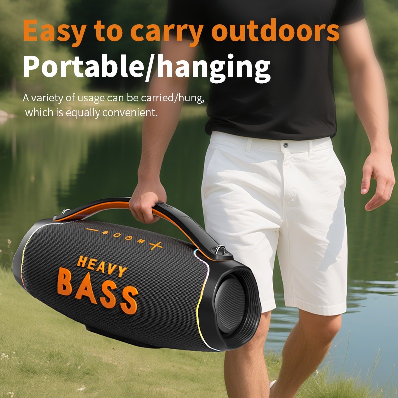 Loa bluetooth Heavy Bass 16 không dây công suất lớn, âm thanh hay, led nháy theo nhạc