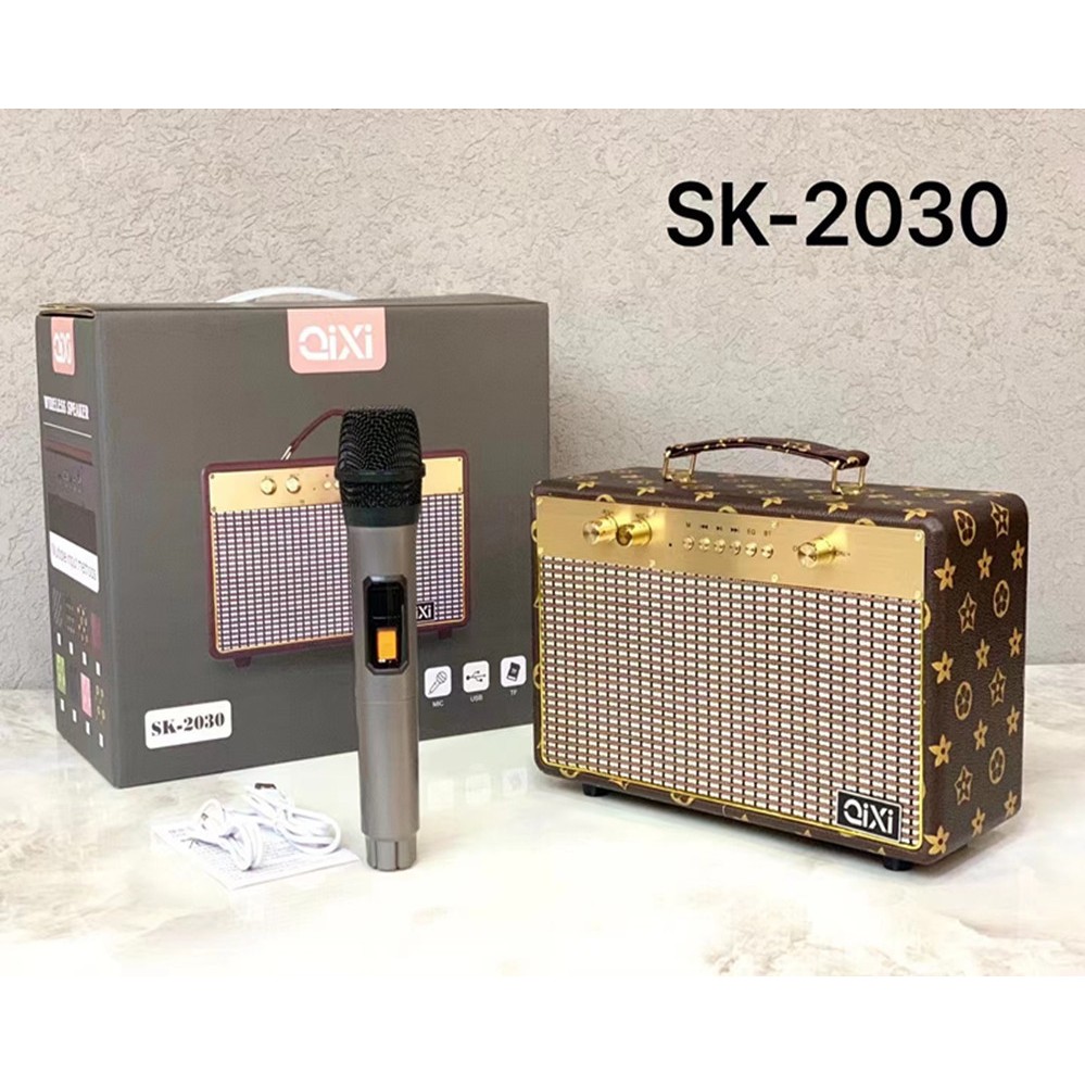 Loa Bluetooth Có Sẵn 1 Micro Không Dây Hát Karaoke Nghe Nhạc Bass Cực Đỉnh Đời Mới 2026