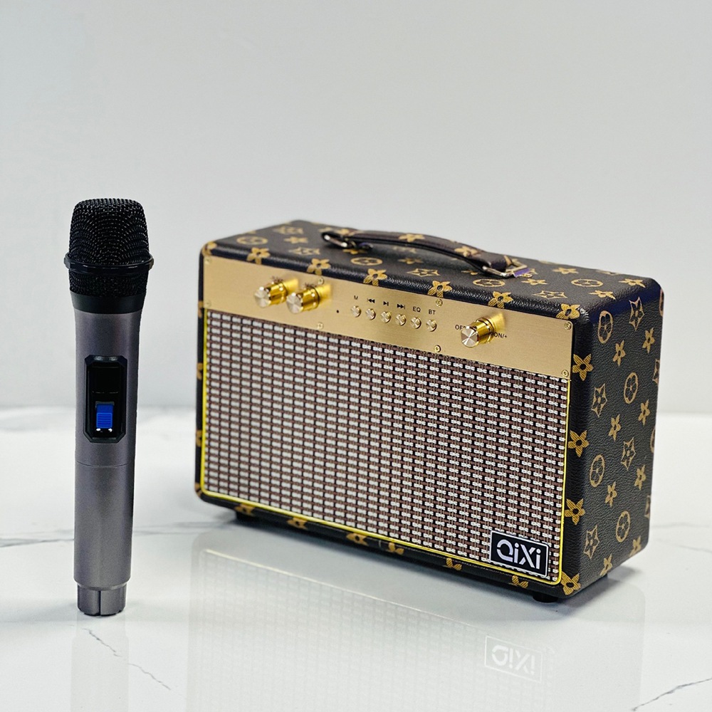 Loa Bluetooth Có Sẵn 1 Micro Không Dây Hát Karaoke Nghe Nhạc Bass Cực Đỉnh Đời Mới 2026