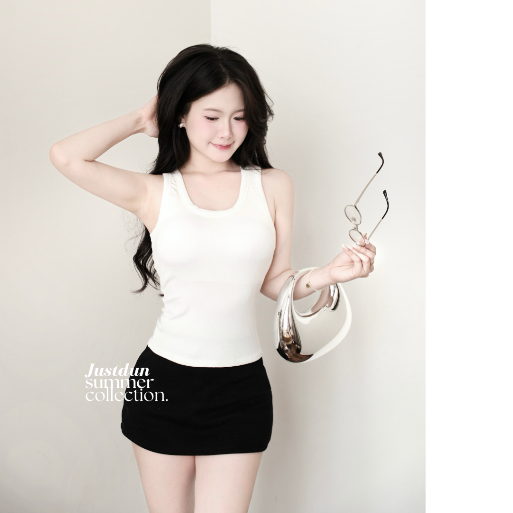 Áo Ba Lỗ  Ôm Body Basic Cotton Mịn Tôn Dáng JUSTDUN B9