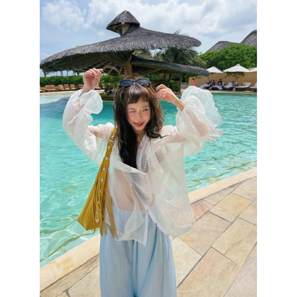 Jora Blouse- Remmus | Áo kiểu tơ xuyên thấu bèo tầng - BST DOLLY HOUSE (Không kèm áo trong)