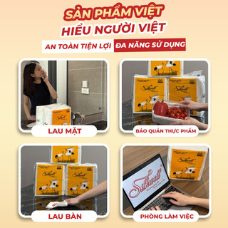 Giấy ăn Silkwell Sếu 1kg K240 hàng cao cấp 2 lớp siêu dai, dày thấm hút tốt, hàng chính hãng cao cấp