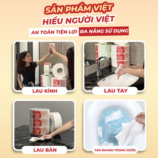 Combo Giấy vệ sinh cuộn lớn Silkwell 700gr ,cuộn giấy vệ sinh công nghiệp có lõi hàng chính hãng