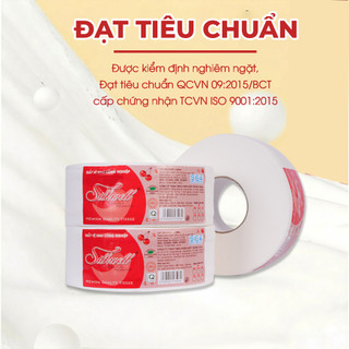 Combo Giấy vệ sinh cuộn lớn Silkwell 700gr ,cuộn giấy vệ sinh công nghiệp có lõi hàng chính hãng