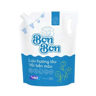 Nước giặt cho bé sơ sinh bon bon Home Care lưu hương lâu, vải bền màu, dịu nhẹ cho da nhạy cảm 3.2L