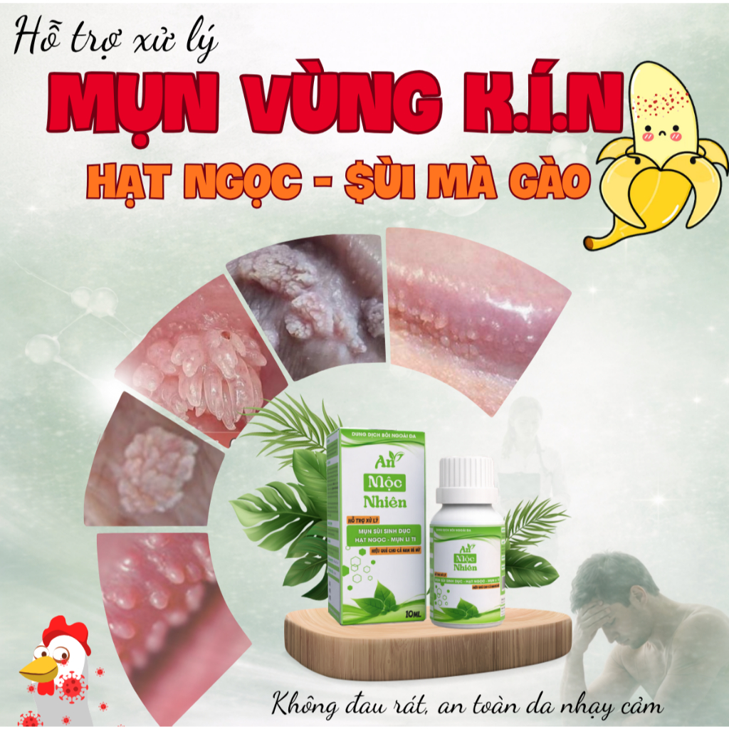 [MỤN VÙNG KÍN] Tinh Chất Hỗ Trợ Xử Lý Sùi Mào Gà, Hạt Ngọc, Mụn Li Ti 10ml (Che Tên) AMN 10ML [S]